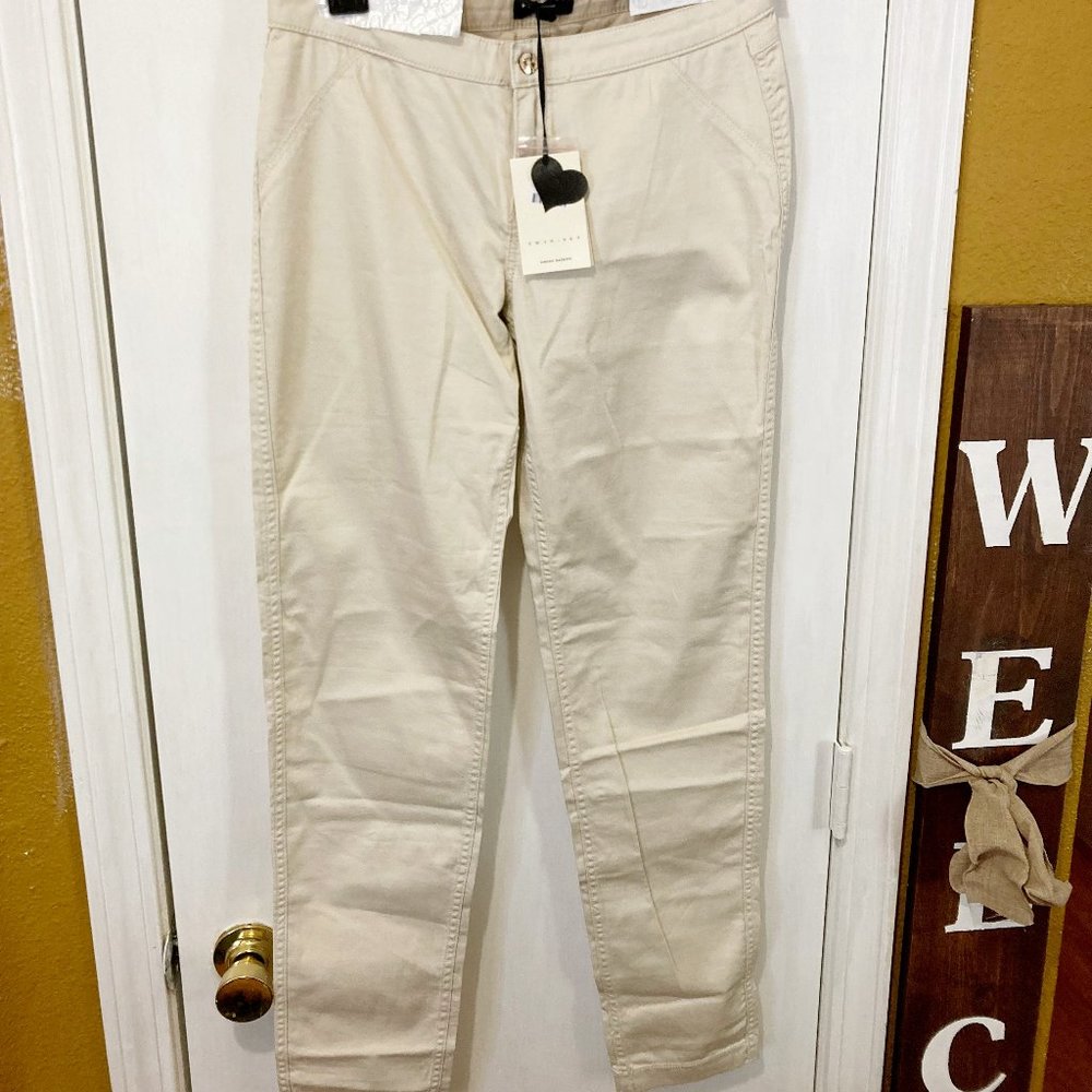 TwinSet junior ladies 16 stretch tapered leg lightweight vanilla 'jegging' 27x30